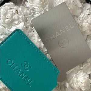 Chanel beauty Teal mirror with protective cover